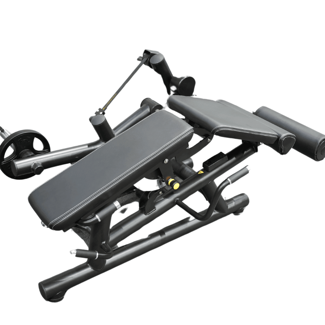 Muscle D Fitness - Pro Strength Leg Extension - Prone Leg Curl Combo - Plate Loaded Quad & Hamstring Machine