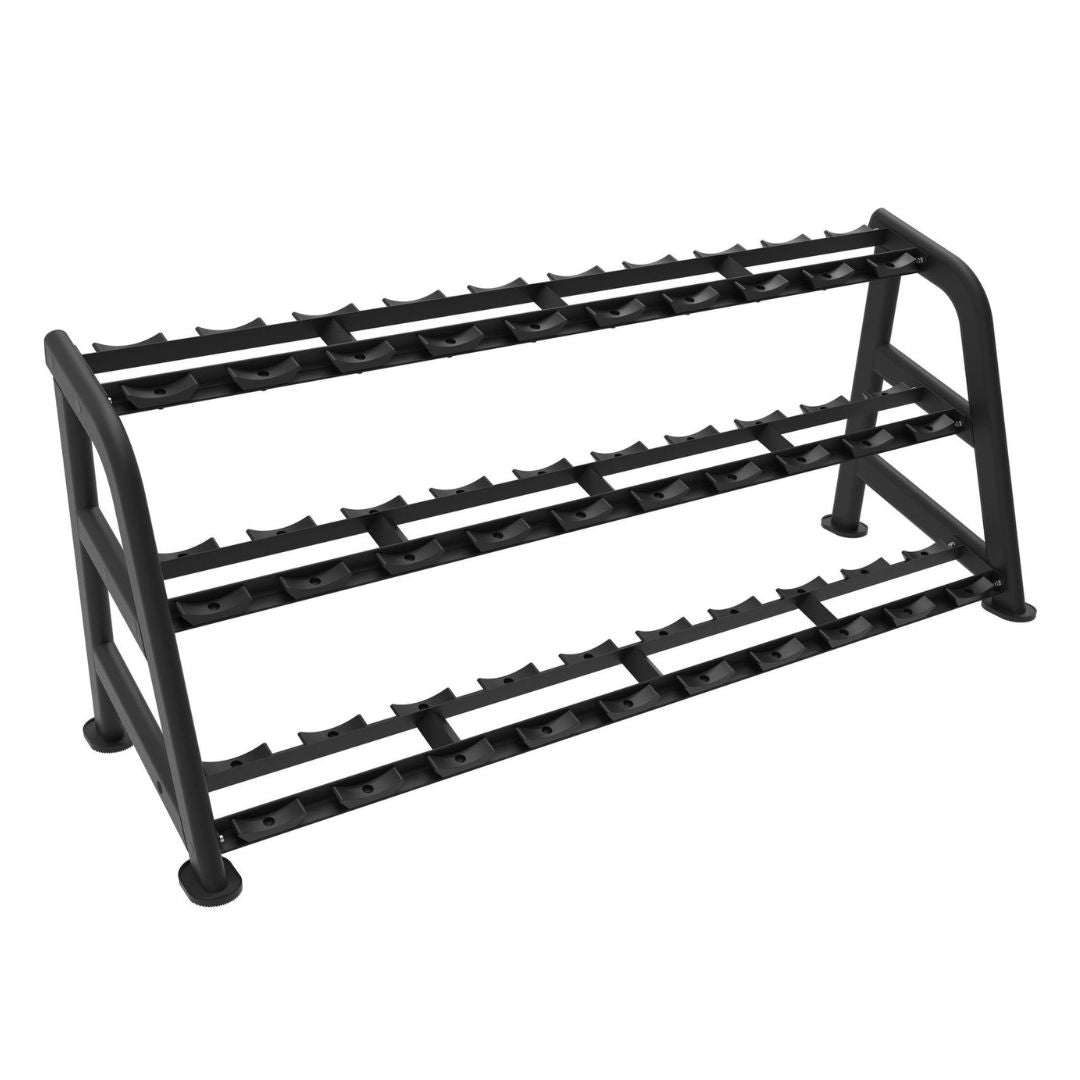 Muscle D Fitness - 3-Tier Commercial Dumbbell Rack - Black