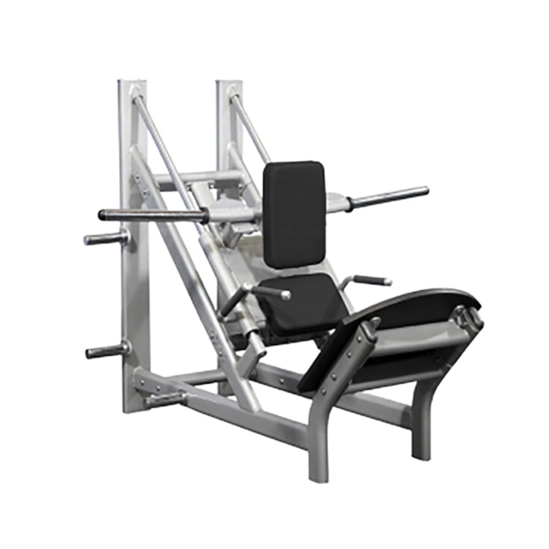 Muscle D Fitness - 45 Degree Linear Calf Hack Machine - Integrated Storage