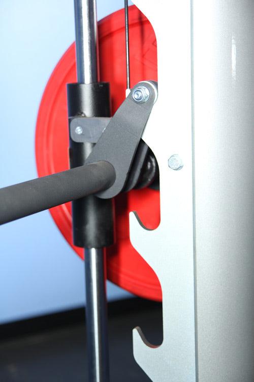 Muscle D Fitness - Smith Machine(85", 93") - Commercial Grade Smith Machine Plate Storage Black Silver