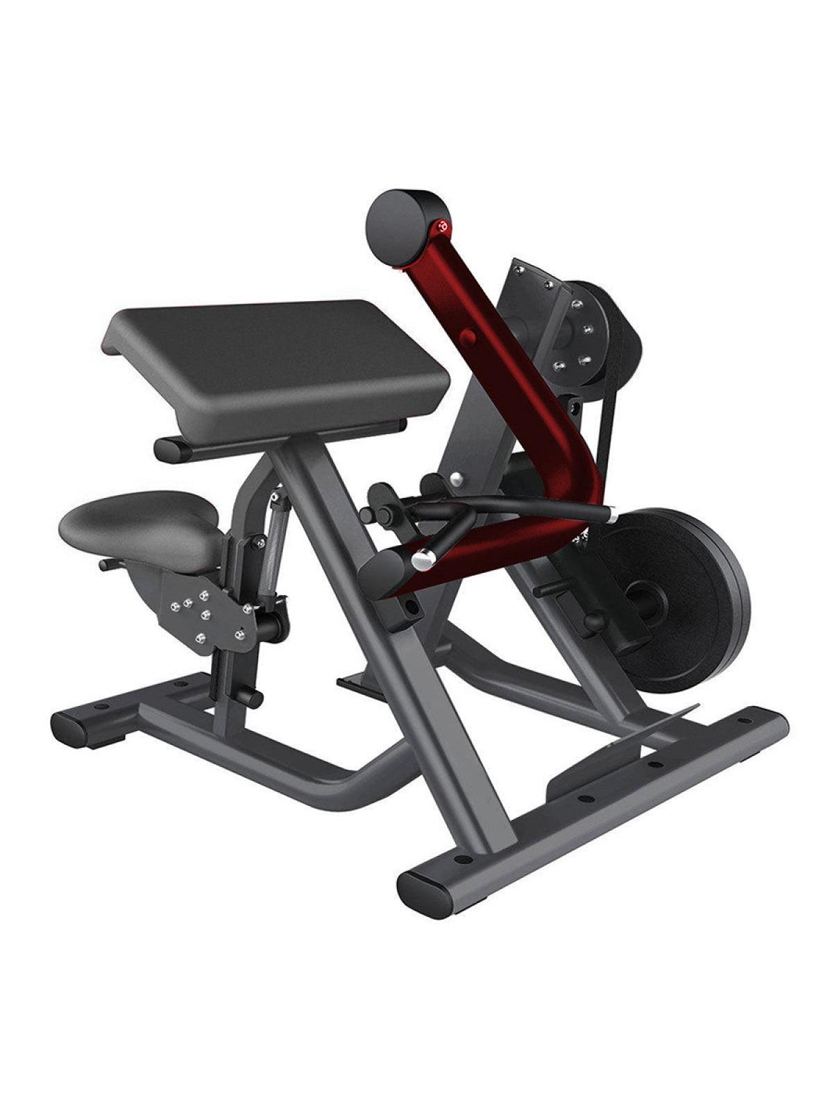 Muscle D Fitness - Elite Leverage Biceps Curl - Commercial - Adjustable Seat - Plate Loaded - Arm Curl Workout