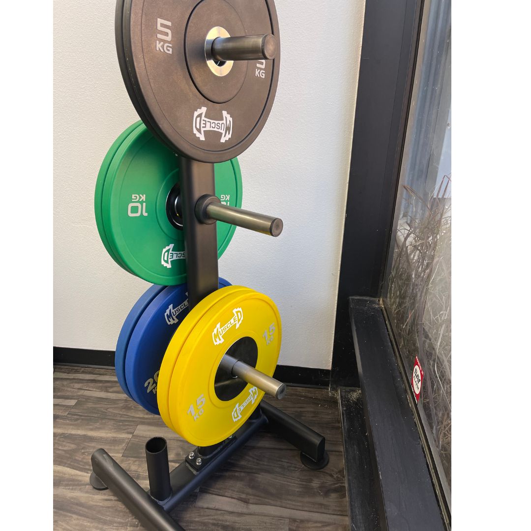 Muscle D Fitness - Color Urethane Bumper Plates - Smooth Hub - Made for Heavy Use