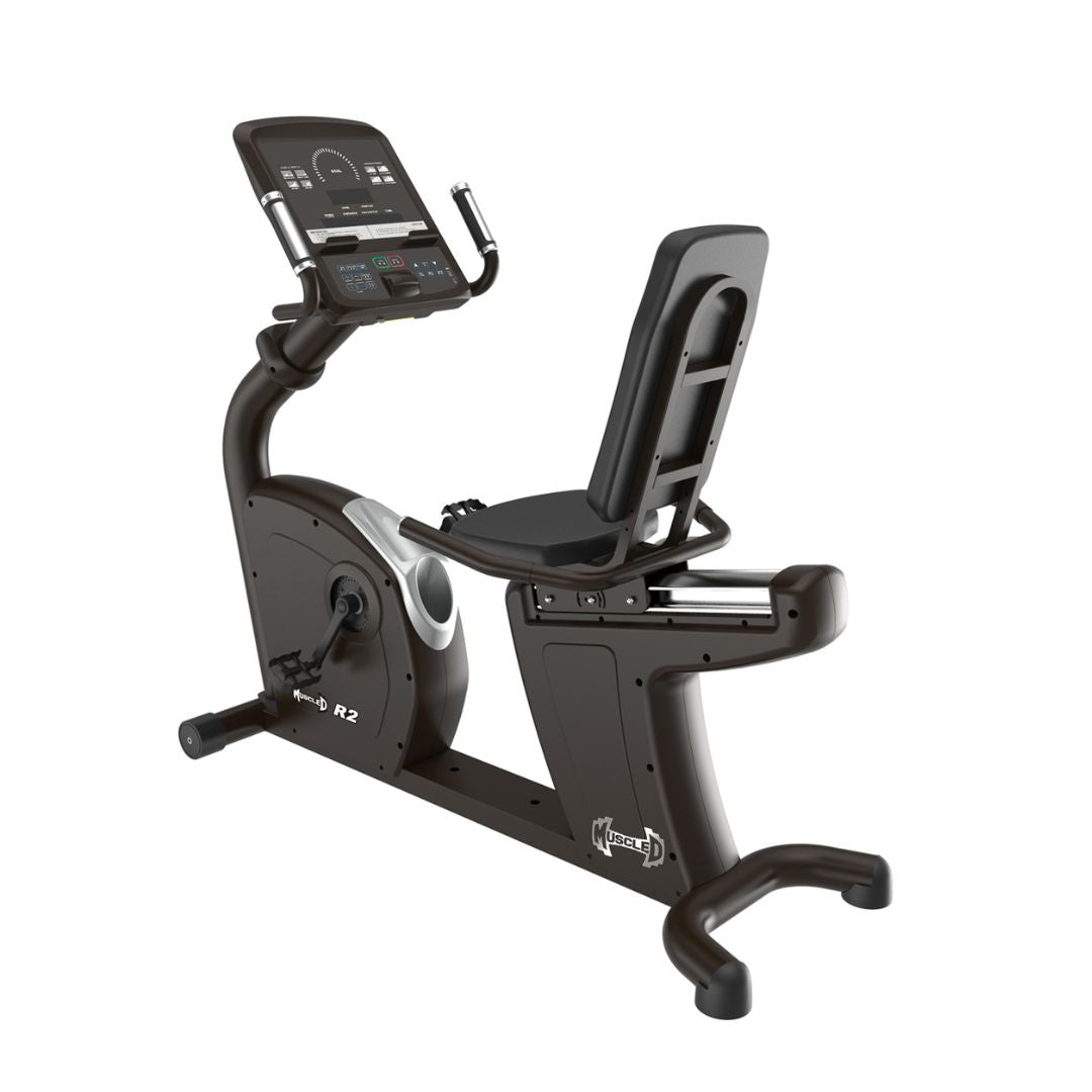 Muscle D Fitness - Commercial Recumbent Bike - LED Screen - Cardio - Seated - Standalone