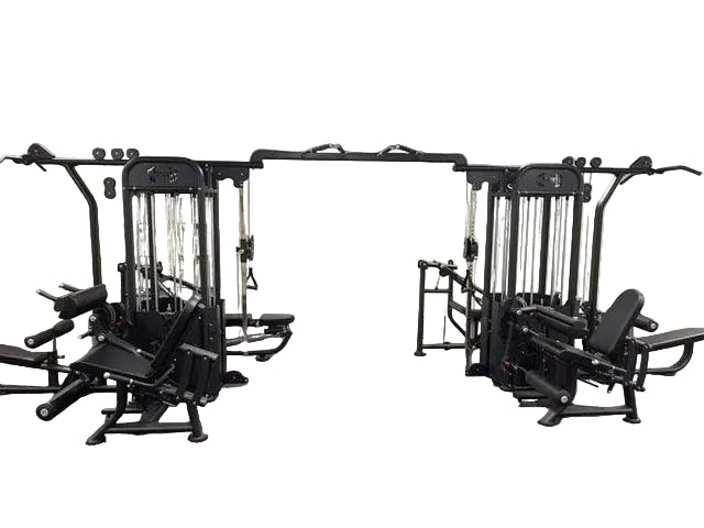 Muscle D Fitness - 8 Stack Megatron Compact Multi-Gym - Comprehensive Commercial Grade Space Saving Gym Equipment
