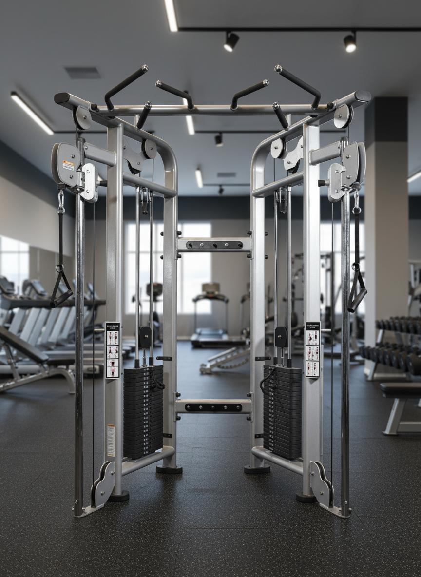 Muscle D Fitness - Dual Adjustable Pulley – Two Stack Cable Machine