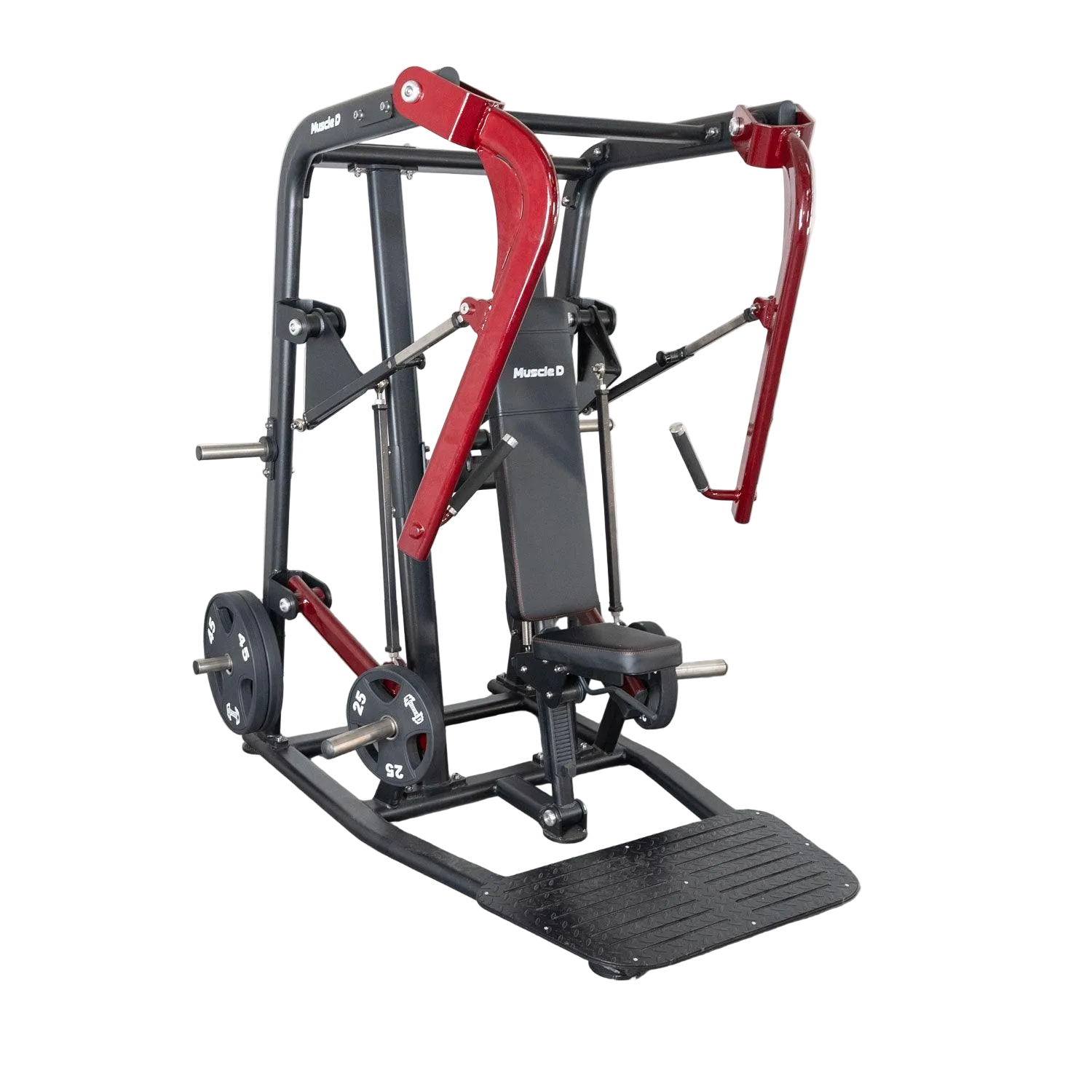 Muscle D Fitness - Pro Strength Wide Chest Press - Premium Adjustable Plate Loaded Bench Press