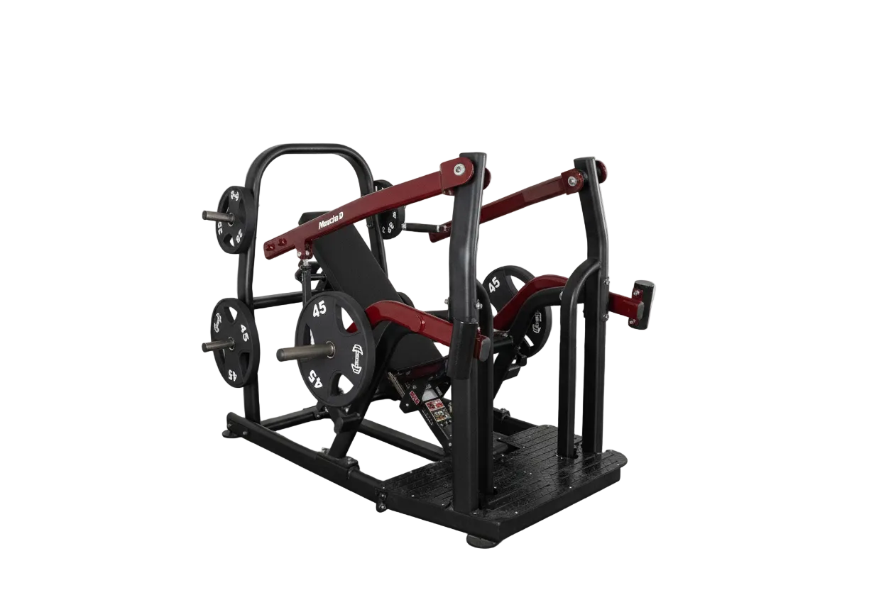 Muscle D Fitness - Pro Strength Incline Chest / Shoulder Press - Adjustable - Plate Loaded - Pec Delt Training