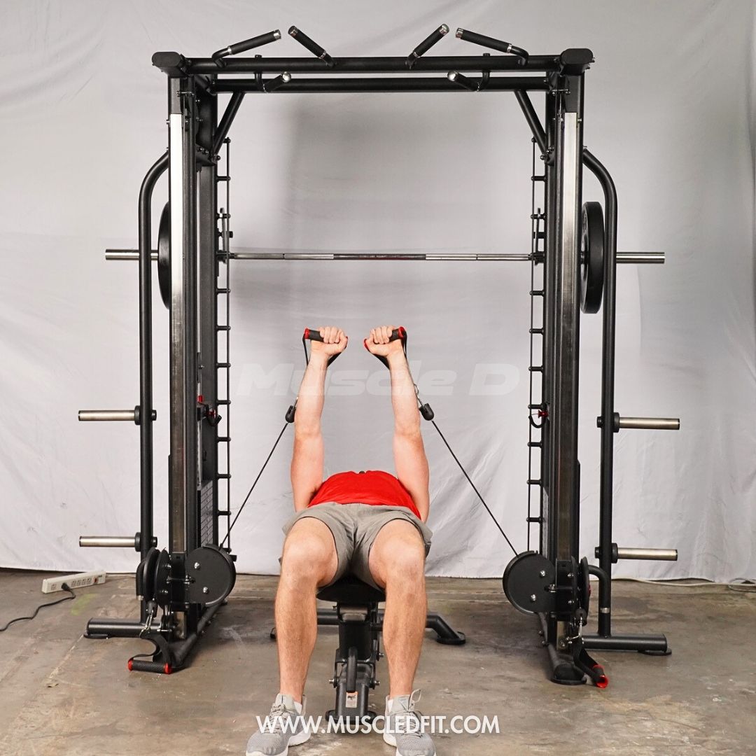Muscle D Fitness - Dual Adjustable Pulley Smith Combo – Full Body Trainer