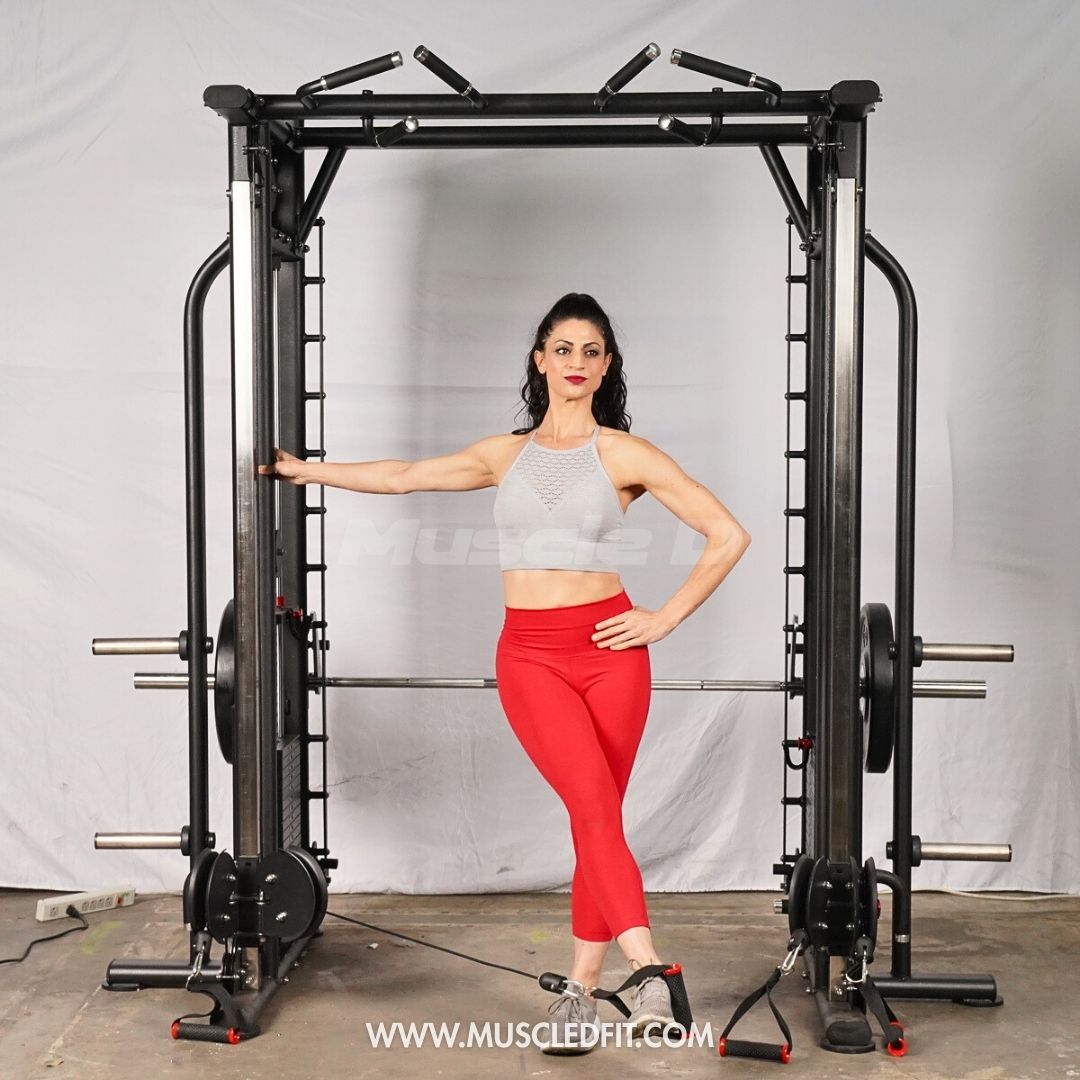 Muscle D Fitness - Dual Adjustable Pulley Smith Combo – Full Body Trainer