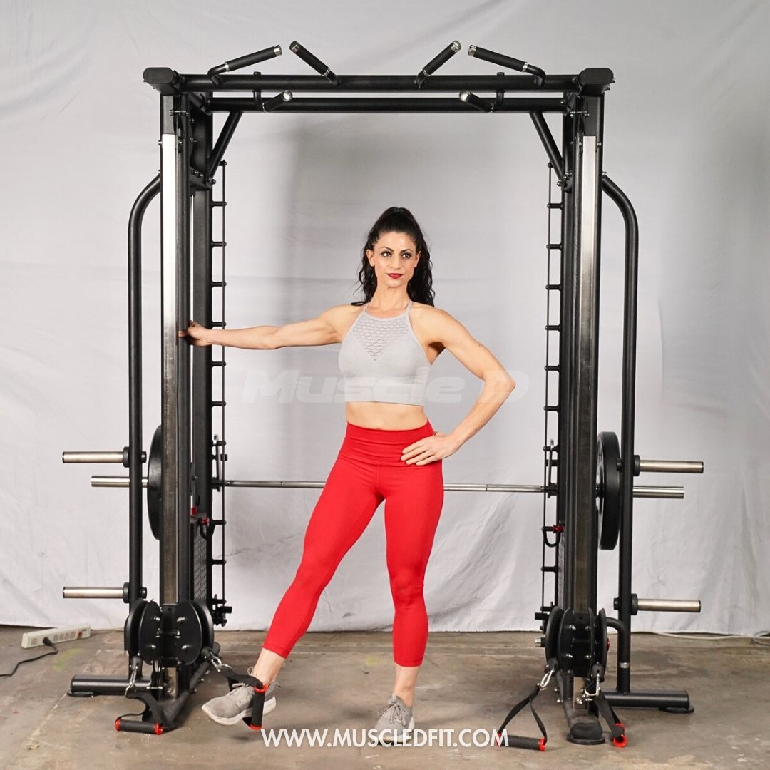 Muscle D Fitness - Dual Adjustable Pulley Smith Combo – Full Body Trainer