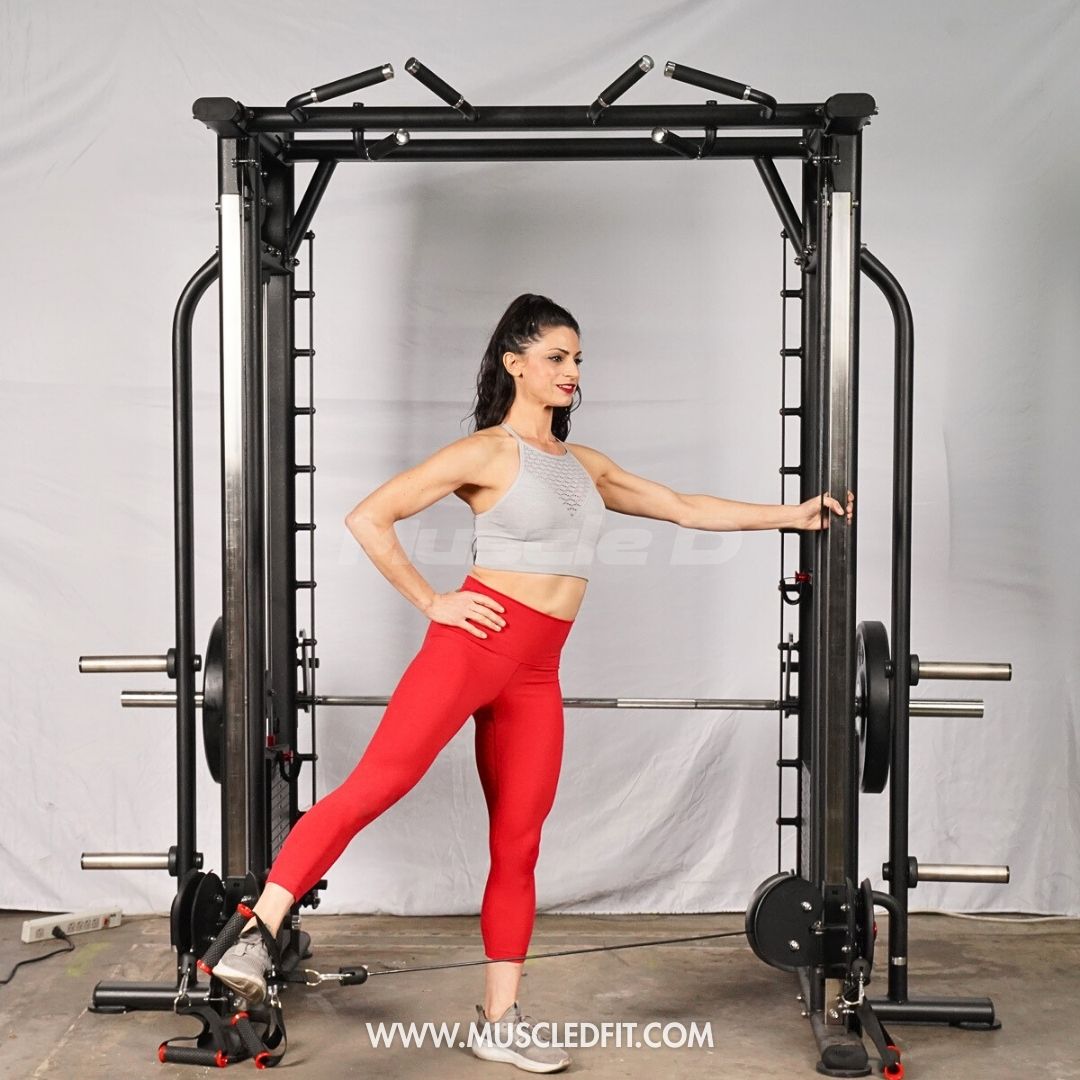 Muscle D Fitness - Dual Adjustable Pulley Smith Combo – Full Body Trainer