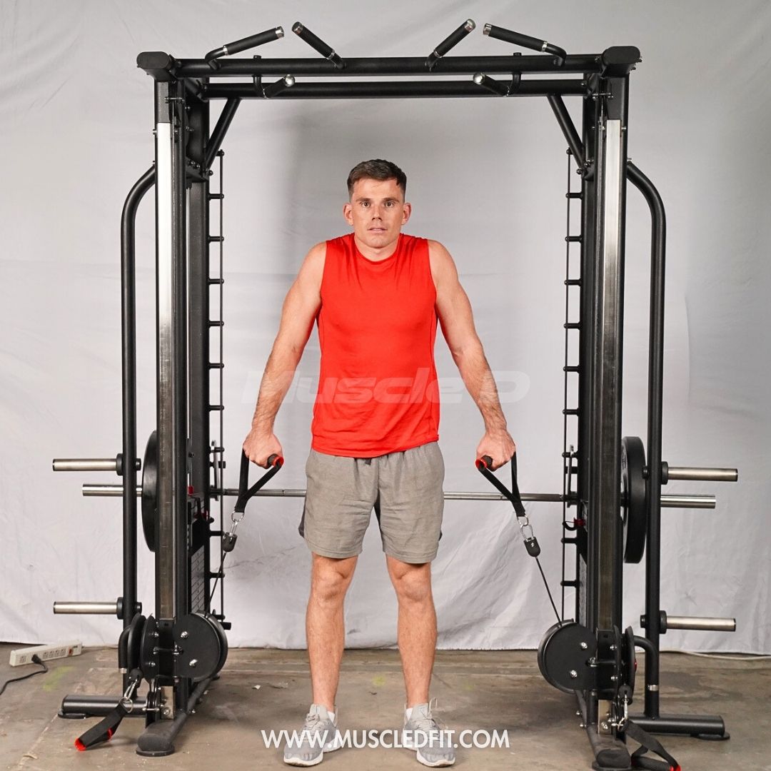 Muscle D Fitness - Dual Adjustable Pulley Smith Combo – Full Body Trainer