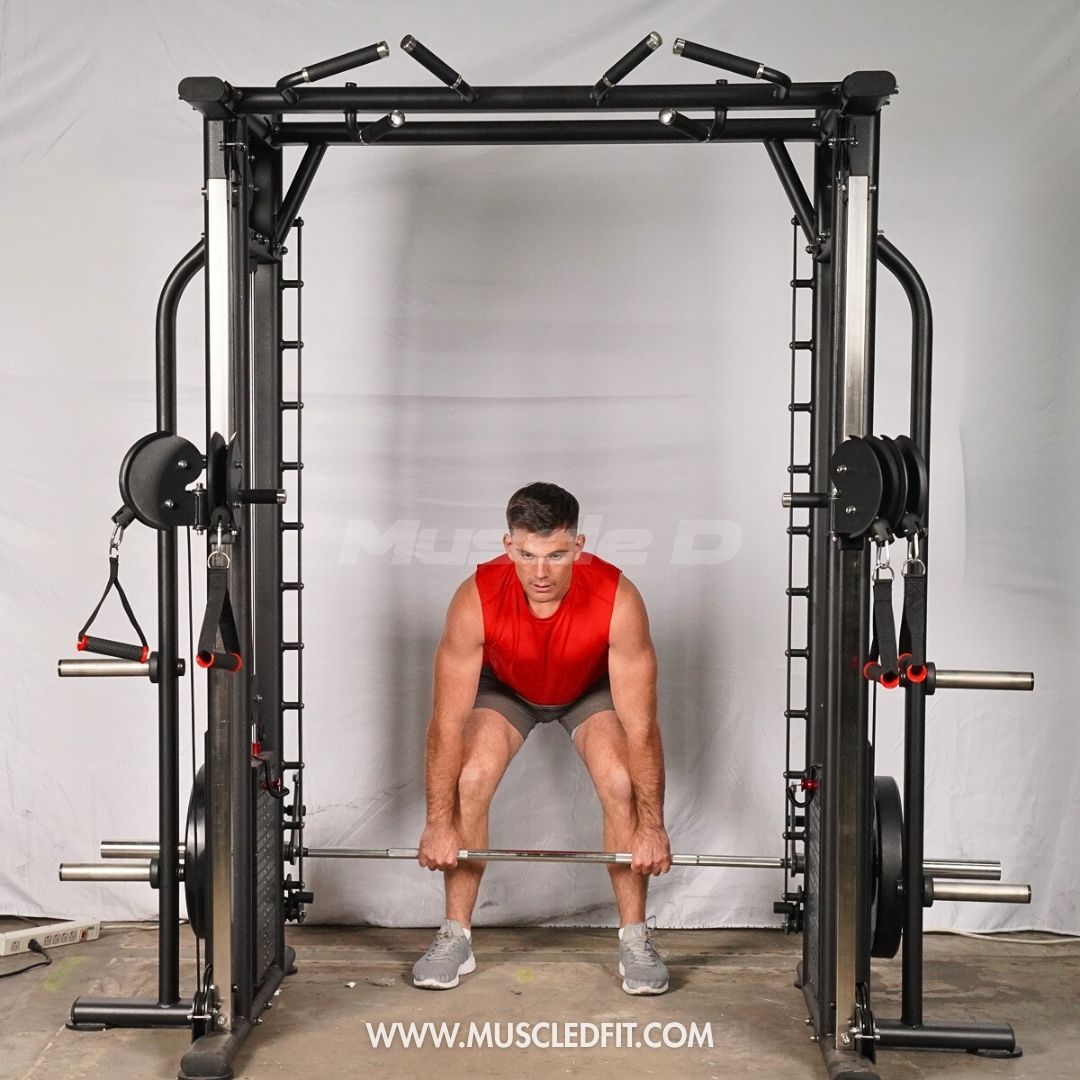 Muscle D Fitness - Dual Adjustable Pulley Smith Combo – Full Body Trainer