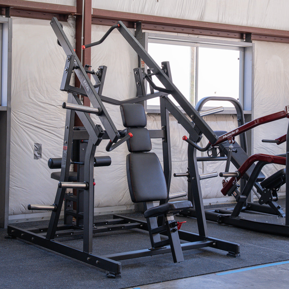 Muscle D Fitness - Excel Iso-Lateral Chest/Back Combo - Plate Loaded - Gas Shock Assisted Seat Adjustment