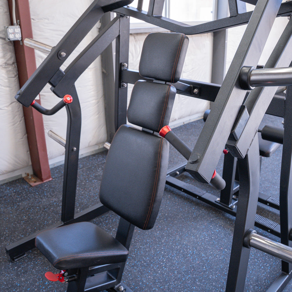Muscle D Fitness - Excel Iso-Lateral Chest/Back Combo - Plate Loaded - Gas Shock Assisted Seat Adjustment