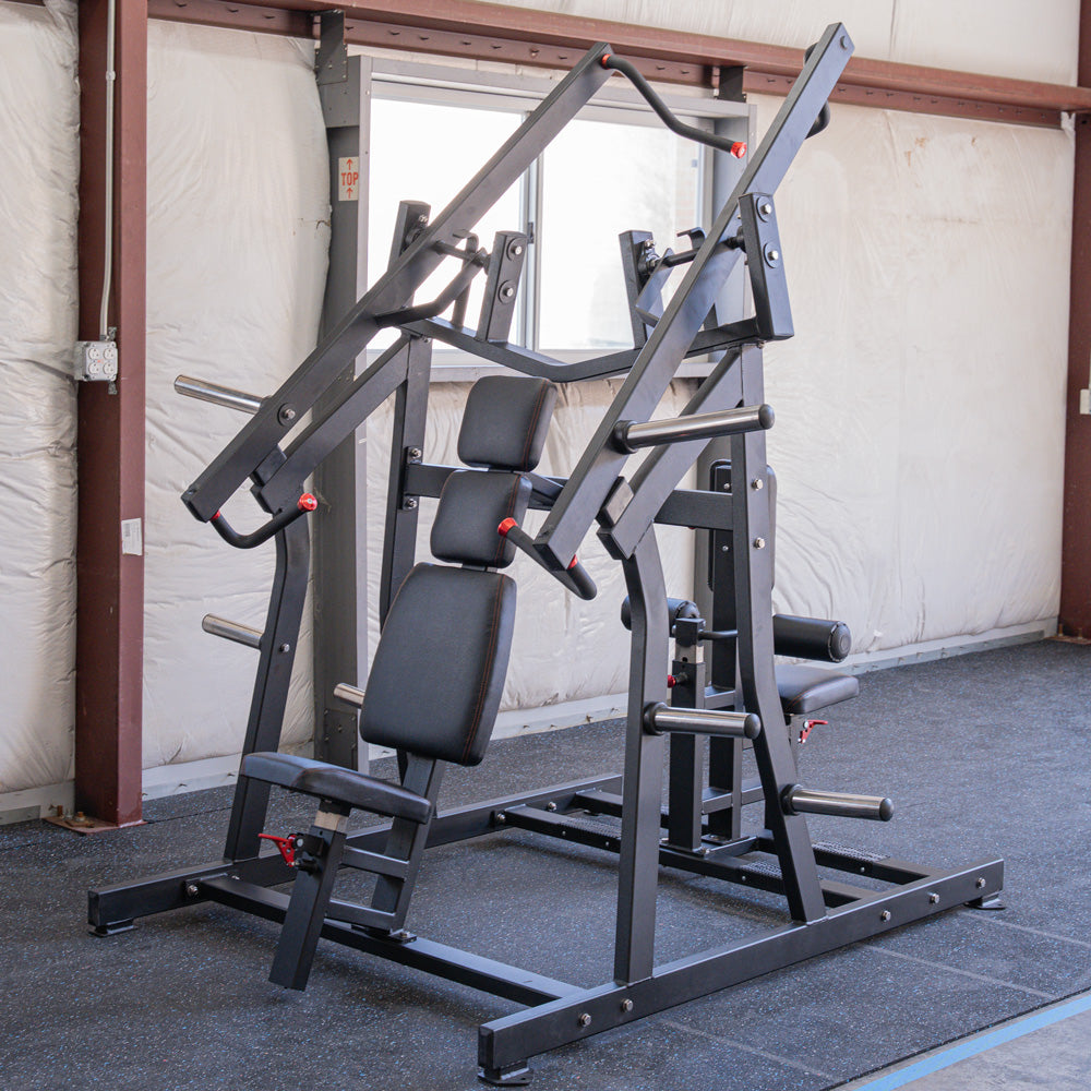 Muscle D Fitness - Excel Iso-Lateral Chest/Back Combo - Plate Loaded - Gas Shock Assisted Seat Adjustment