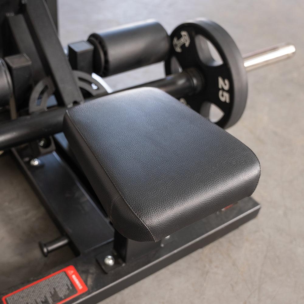 Muscle D Fitnes - Excel Standing Hip Thrust - Plate Load Extension - Band Compatible - Adjustable Pads