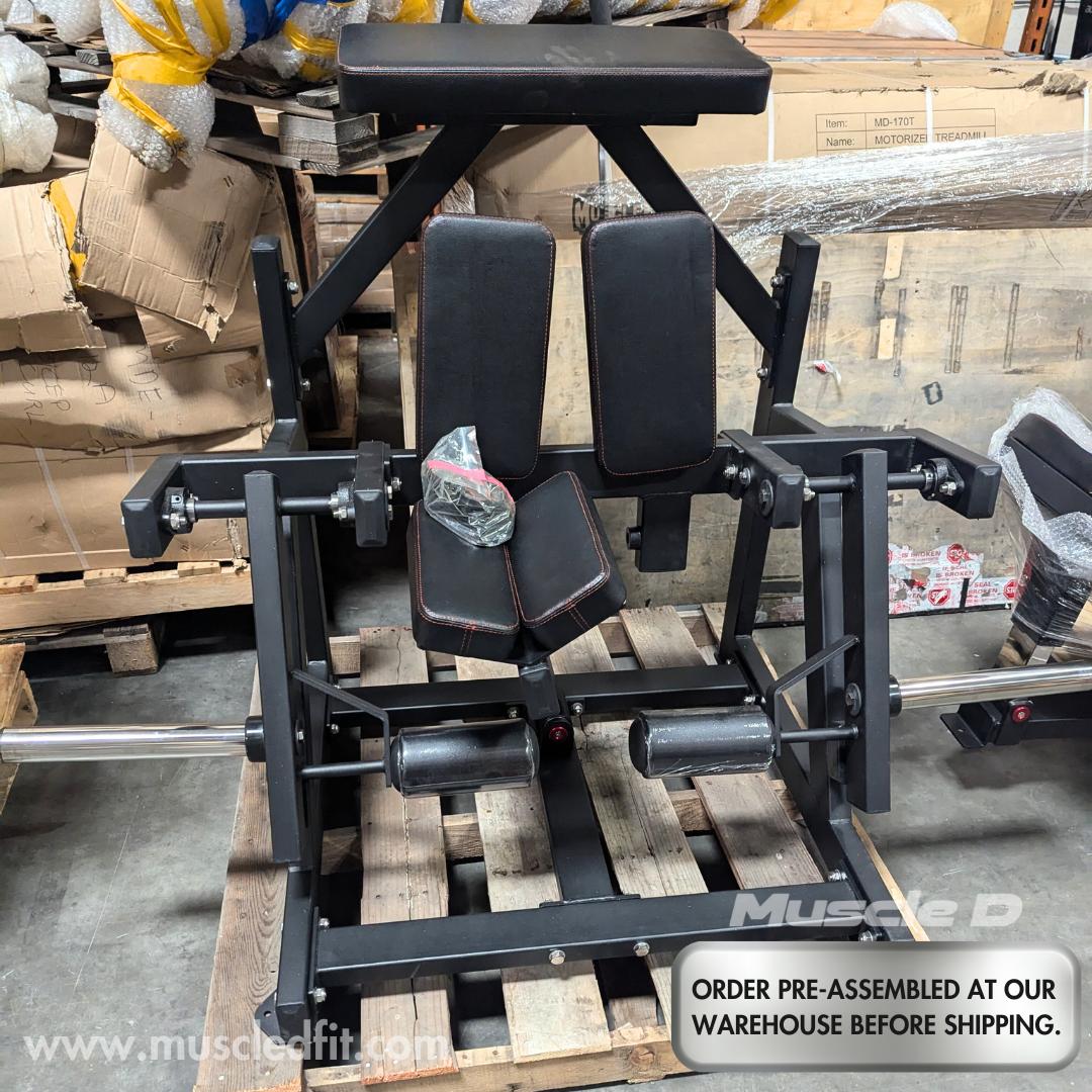 Muscle D Fitness - Excel Iso-Lateral Kneeling Leg Curl - Plate Load Hamstring Curl Machine