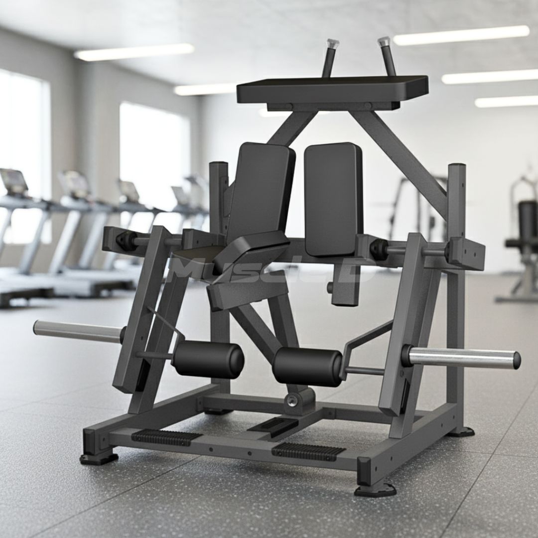 Muscle D Fitness - Excel Iso-Lateral Kneeling Leg Curl - Plate Load Hamstring Curl Machine