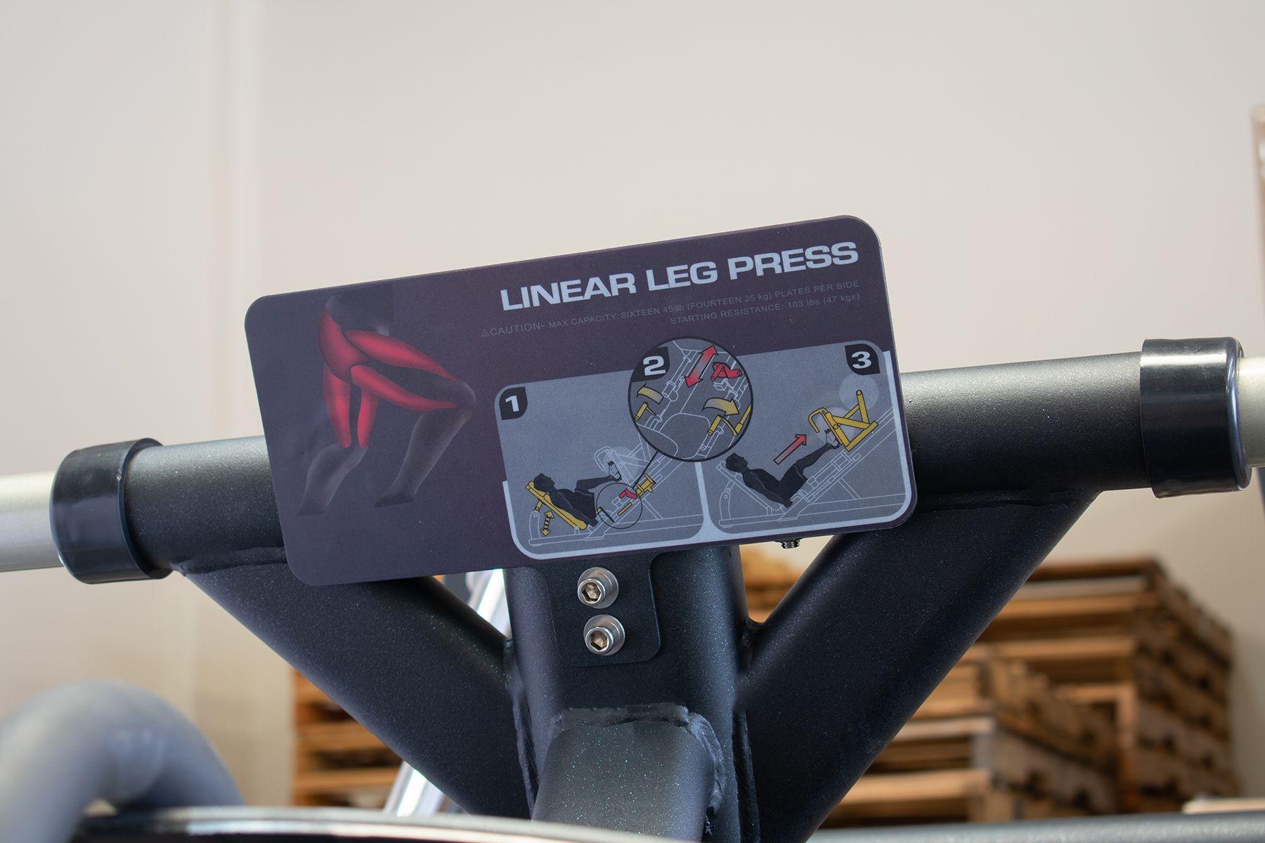 Muscle D Fitness - 45 Degree Linear Leg Press Machine - Adjustable Angle Back Pad