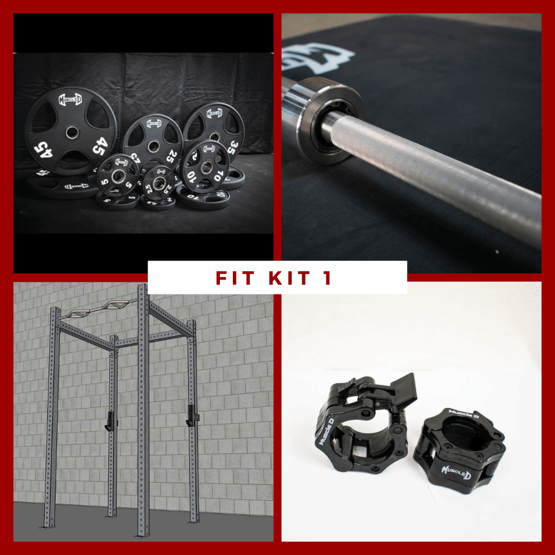 Muscle D Fitness - TGrip Basic Commercial 4 Post Rack Complete Kit- 3x3 Steel