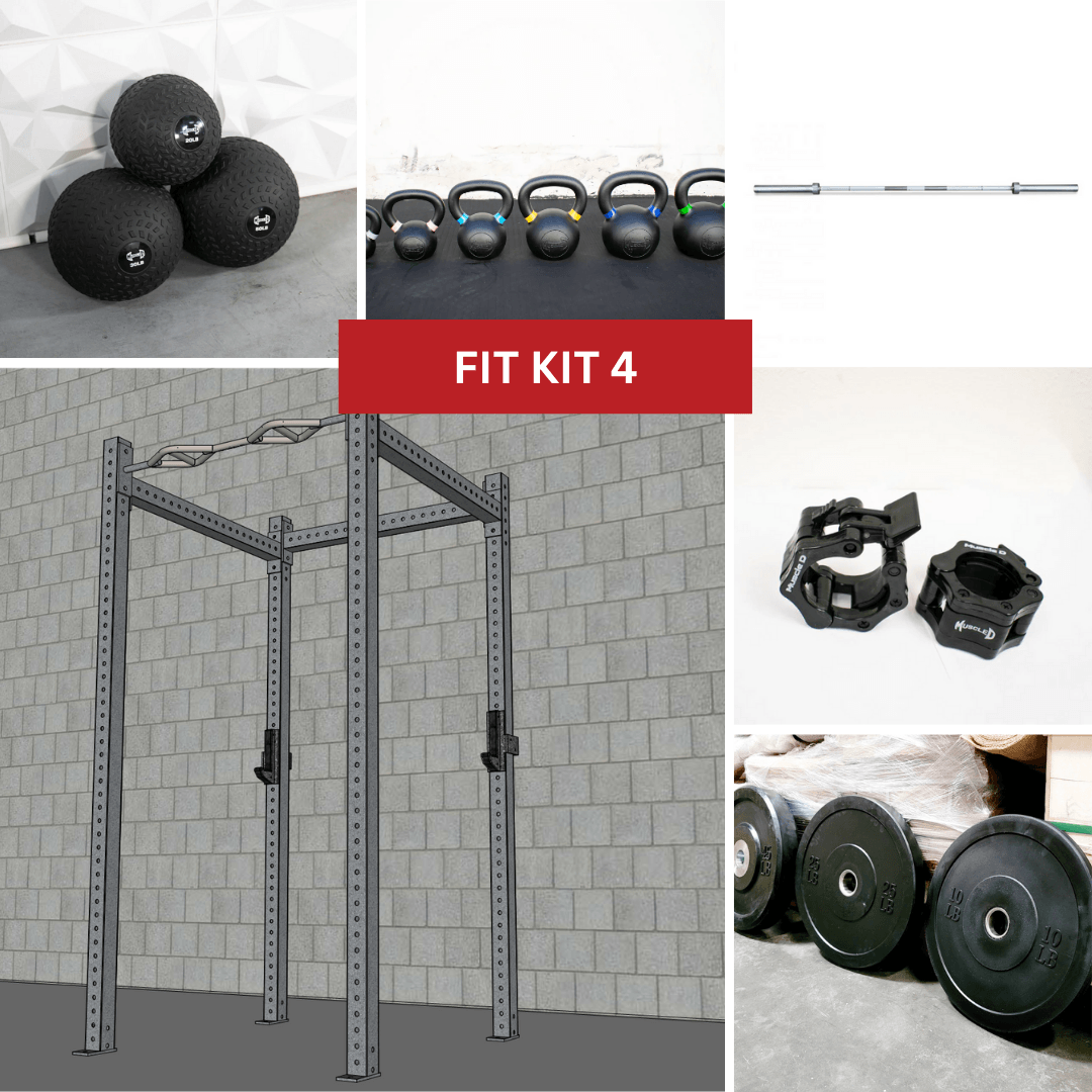 Muscle D Fitness - TGrip Basic Commercial 4 Post Rack Complete Kit- 3x3 Steel