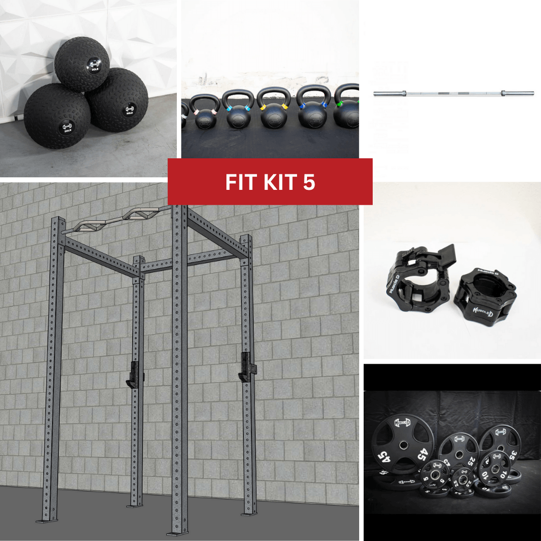 Muscle D Fitness - TGrip Basic Commercial 4 Post Rack Complete Kit- 3x3 Steel