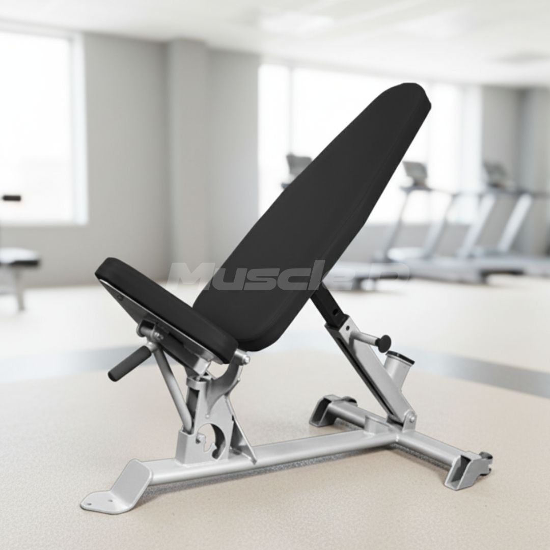 Muscle D Fitness - Flat to Incline Bench - Elite Series - 11 Gauge Steel - Commercial Upholstery - Seat and Back Adjustable
