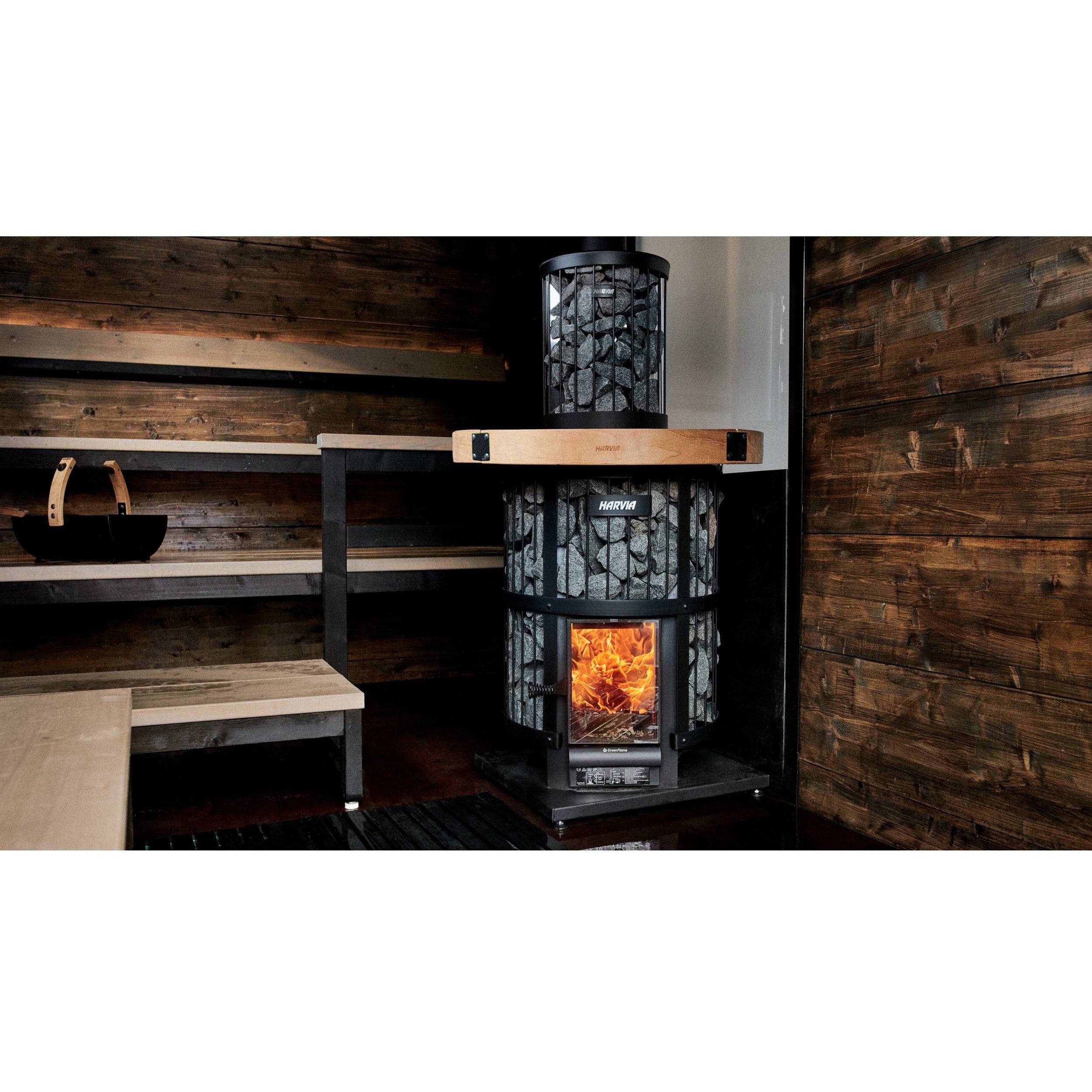 Harvia Legend 240 Greenflame Wood Burning Sauna Stove
