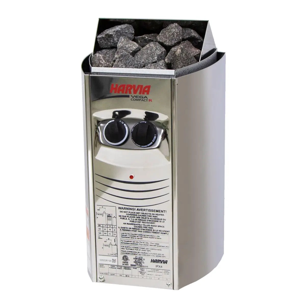 Harvia Vega Compact 3500 3.5KW Sauna Heater with Built-in Control