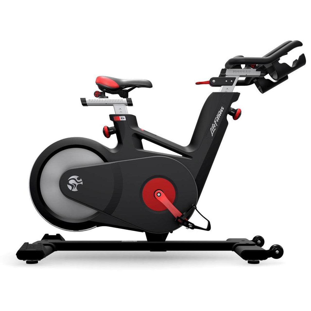 Muscle D Fitness - Life Fitness IC6 Indoor Cycle - Adjustable Handle Bars and Seat - Digital Display - Drink Bottle Holders