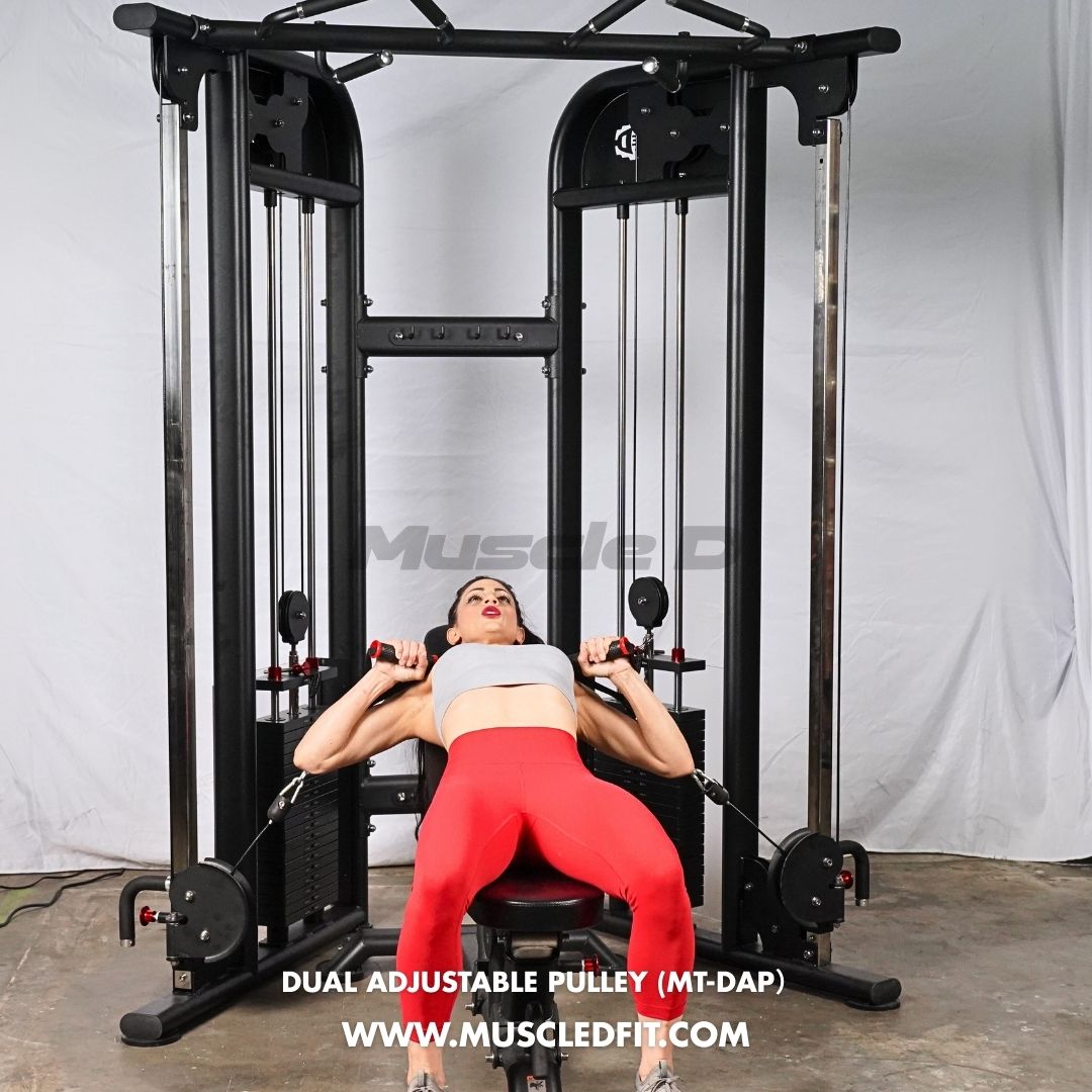 Muscle D Fitness - Dual Adjustable Pulley – Two Stack Cable Machine