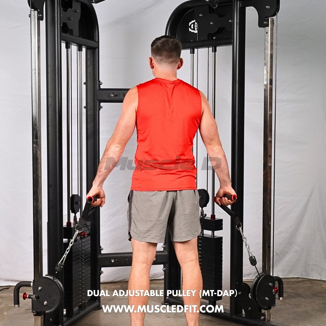 Muscle D Fitness - Dual Adjustable Pulley – Two Stack Cable Machine
