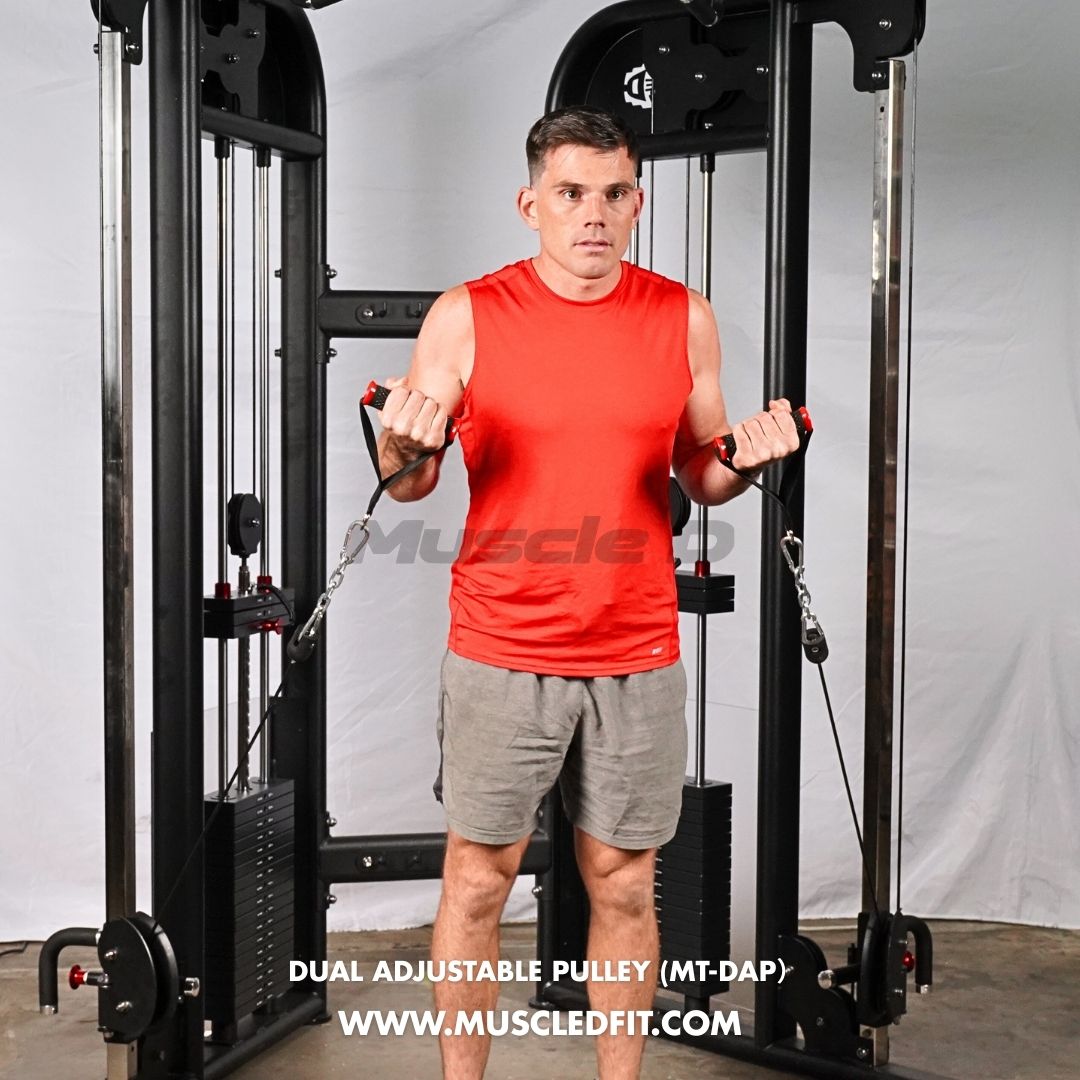 Muscle D Fitness - Dual Adjustable Pulley – Two Stack Cable Machine