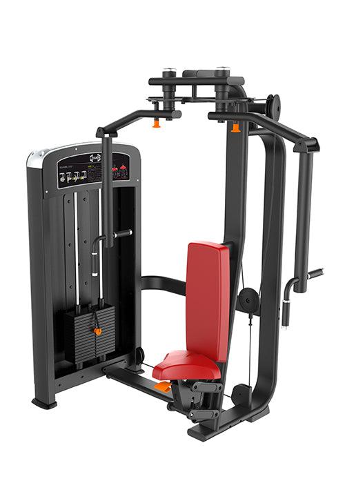 Muscle D Fitness - Elite Selectorized Pec Deck/Rear Delt - Commercial - Adjustable Seat - Pin Selectorized Chest / Back Combo