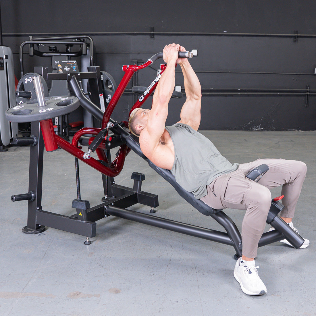 Muscle D Fitness - Power Leverage V2 Incline Pec Fly | Iso-Lateral Chest Machine