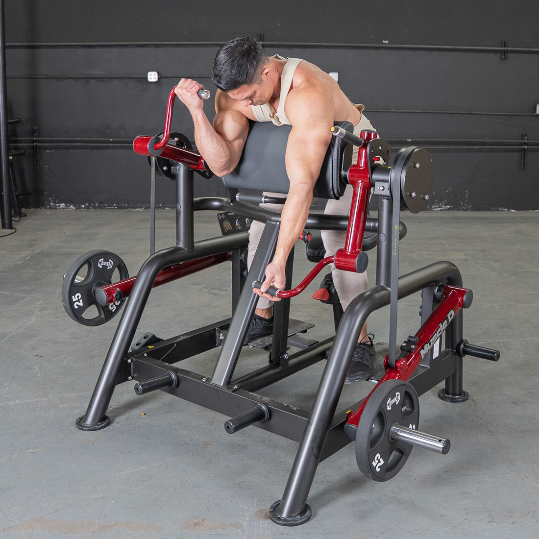 Muscle D Fitness – Power Leverage V2 Iso Lateral Biceps Curl / Preacher Curl