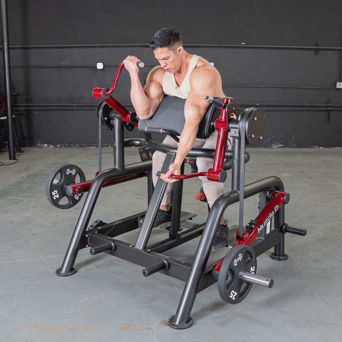 Muscle D Fitness – Power Leverage V2 Iso Lateral Biceps Curl / Preacher Curl