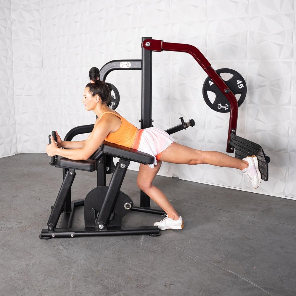 Muscle D Fitnes - Pro Strength Booty Shaper - Adjustable, Plate Loaded, Glute Kick