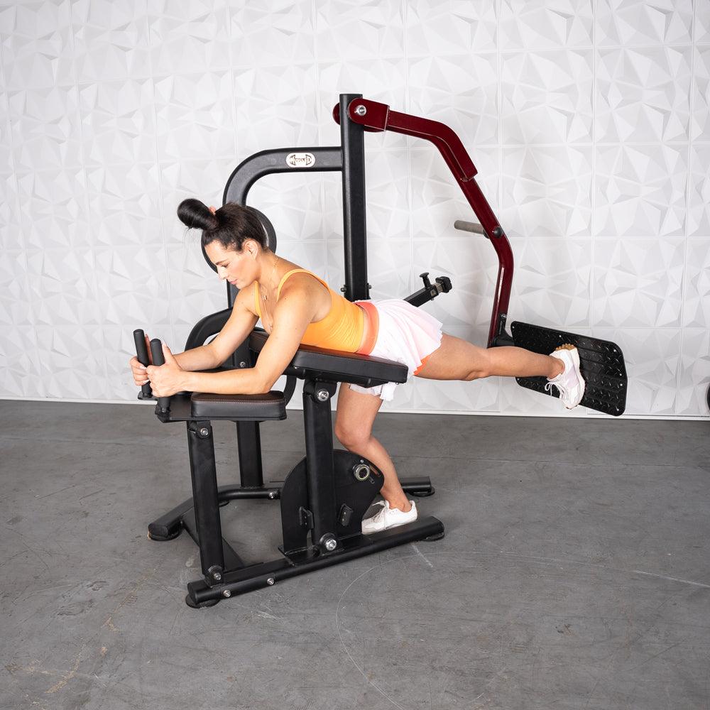 Muscle D Fitnes - Pro Strength Booty Shaper - Adjustable, Plate Loaded, Glute Kick