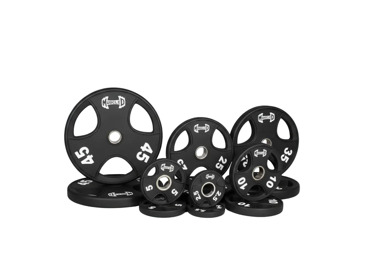 Muscle D Fitness - Pro Urethane Coated Olympic Plates - Per Pair / Set - Muscle D Fitness - Olympic Weight Pair