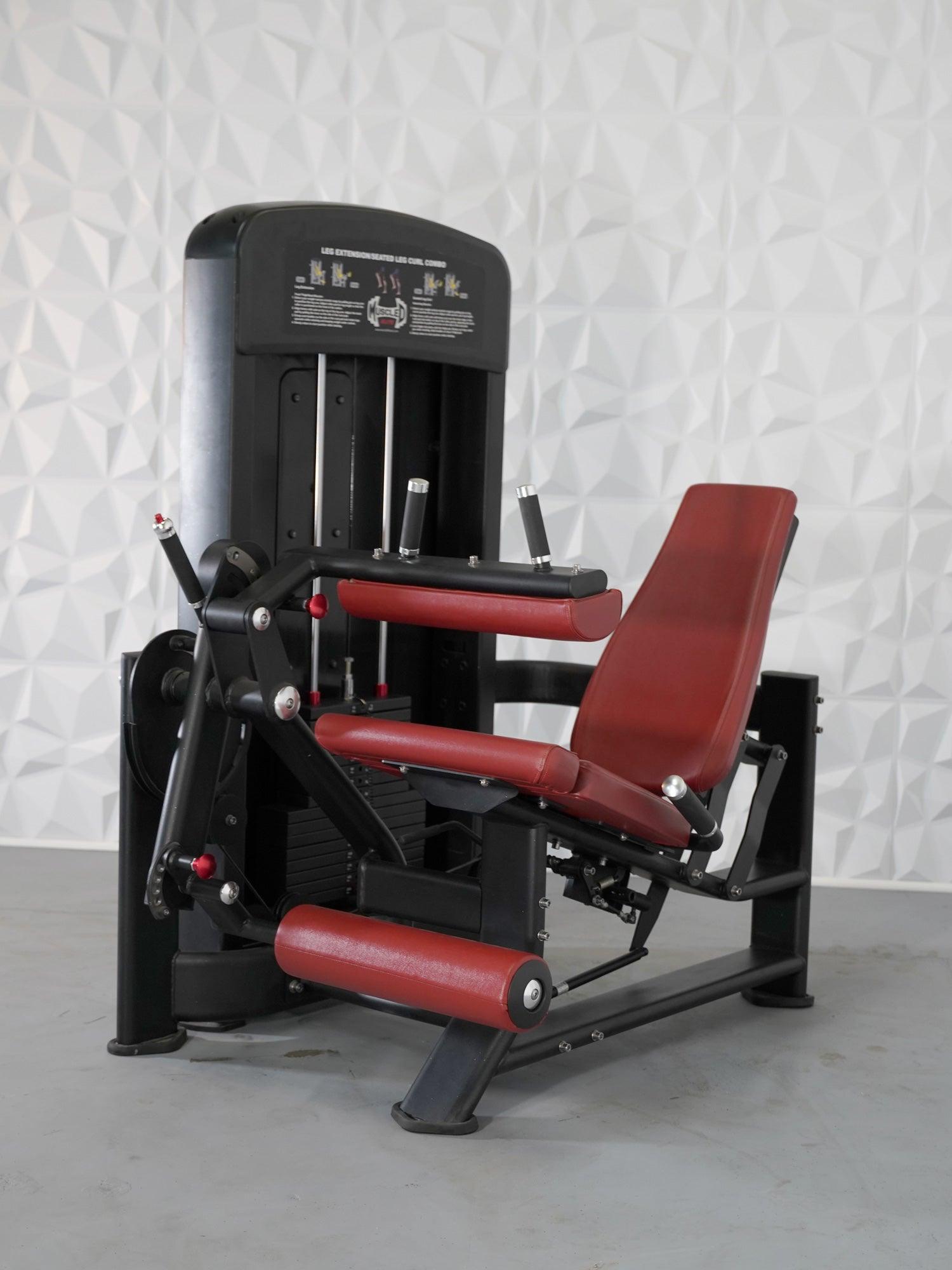 Muscle D Fitness - Elite Selectorized Leg Extension Seated Leg Curl Combo - Commercial Grade - Adjustable Seated - Pin Selectorized