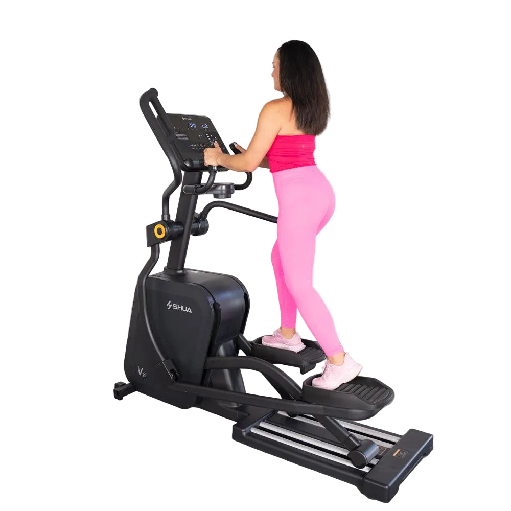 Muscle D Fitness - Self Powered Commercial Cross Trainer - Elliptical - Durable Commercial-Grade Cross Trainer Elliptical