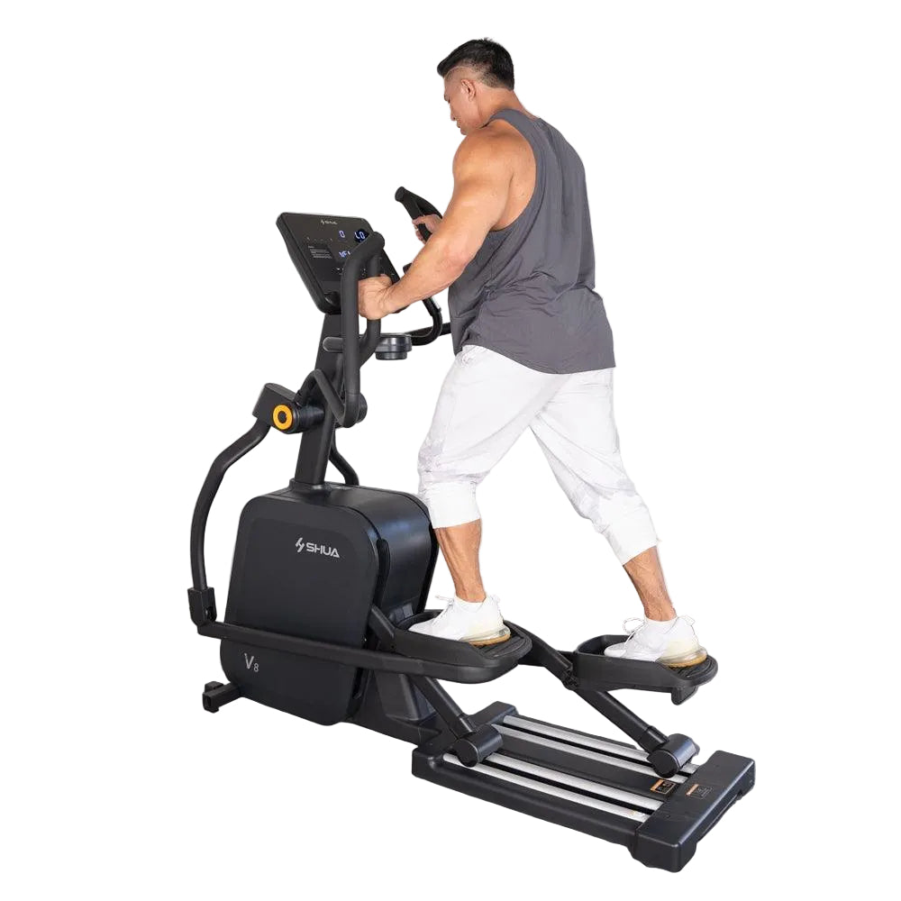 Muscle D Fitness - Self Powered Commercial Cross Trainer - Elliptical - Durable Commercial-Grade Cross Trainer Elliptical