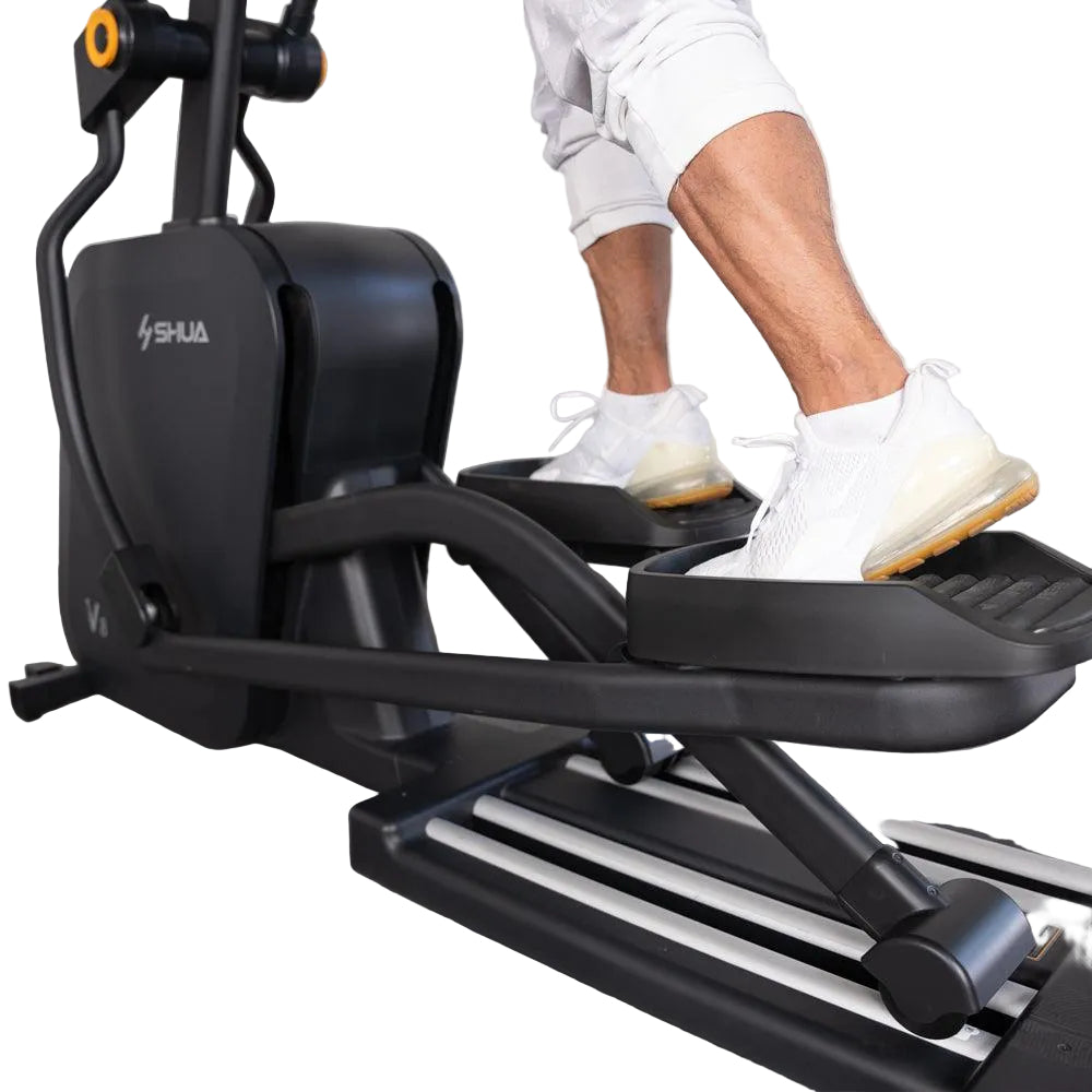 Muscle D Fitness - Self Powered Commercial Cross Trainer - Elliptical - Durable Commercial-Grade Cross Trainer Elliptical