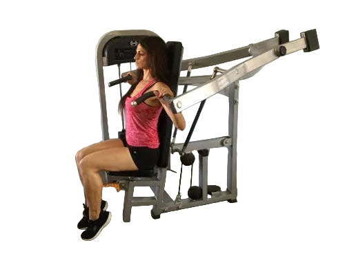 Muscle D Fitness - Classic Shoulder Press - Adjustable Seat - Pin Selectorized Weight Stack