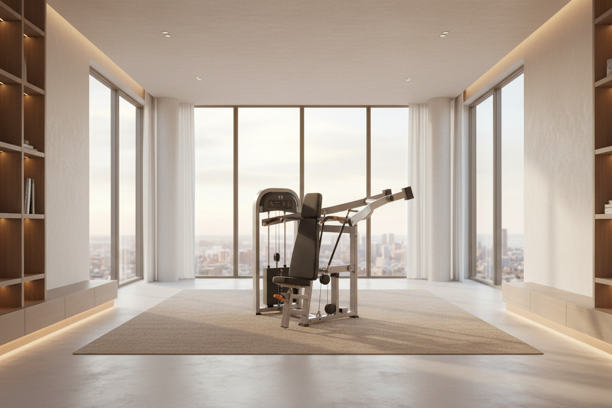 Muscle D Fitness - Classic Shoulder Press - Adjustable Seat - Pin Selectorized Weight Stack