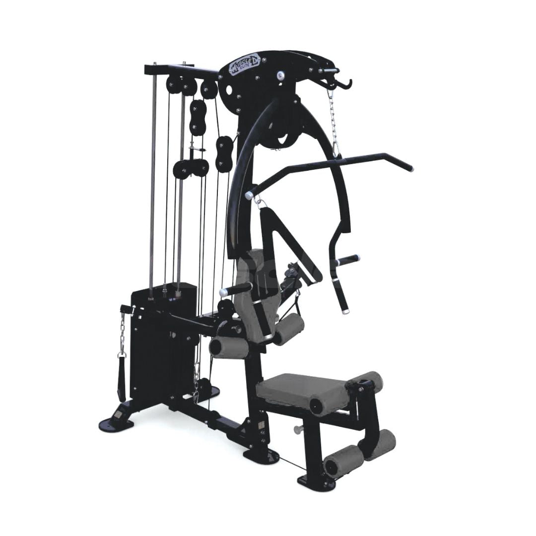 Muscle D Fitness - Compact Single-Stack Multi-Gym - Full Body, Space-Saving
