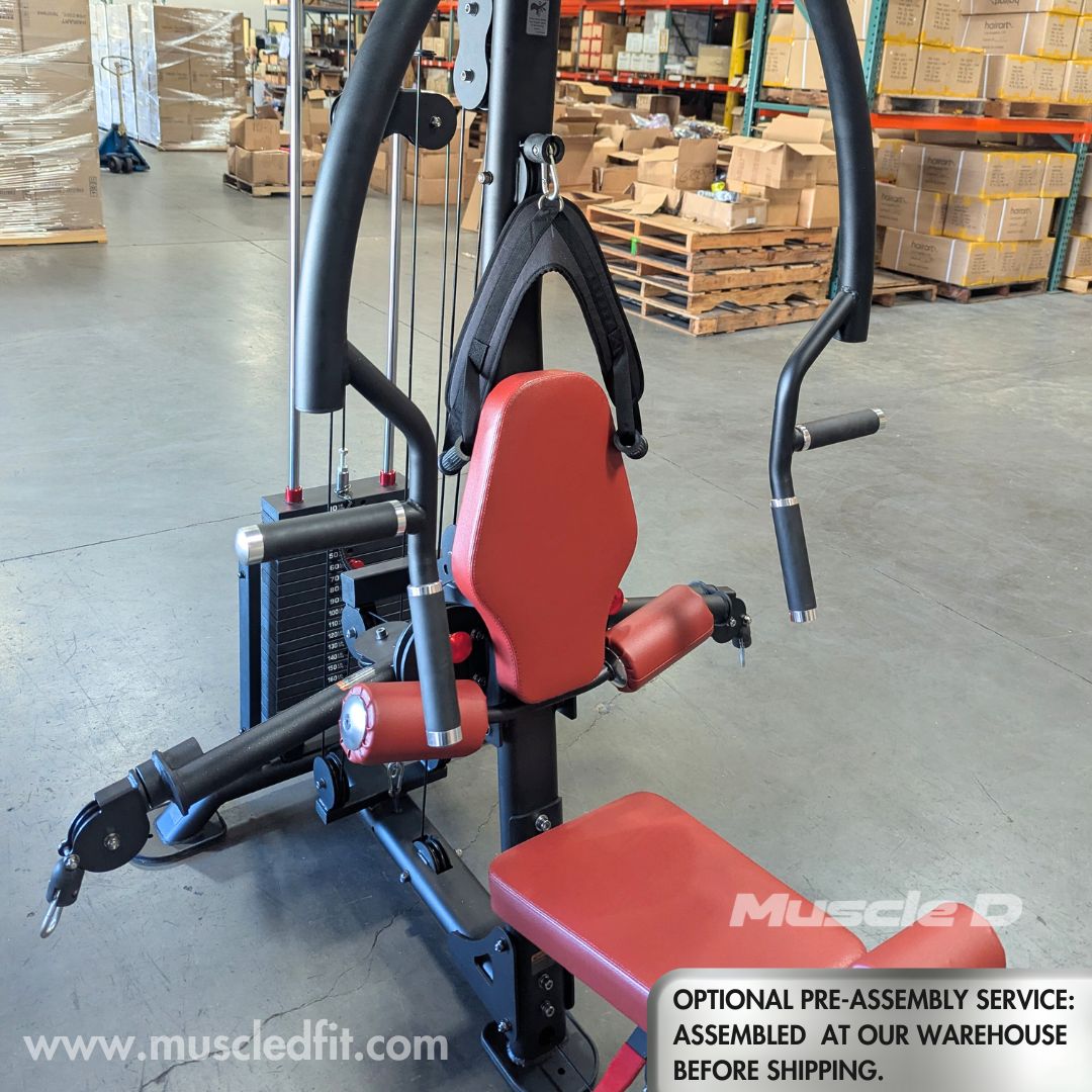 Muscle D Fitness - Compact Single-Stack Multi-Gym - Full Body, Space-Saving