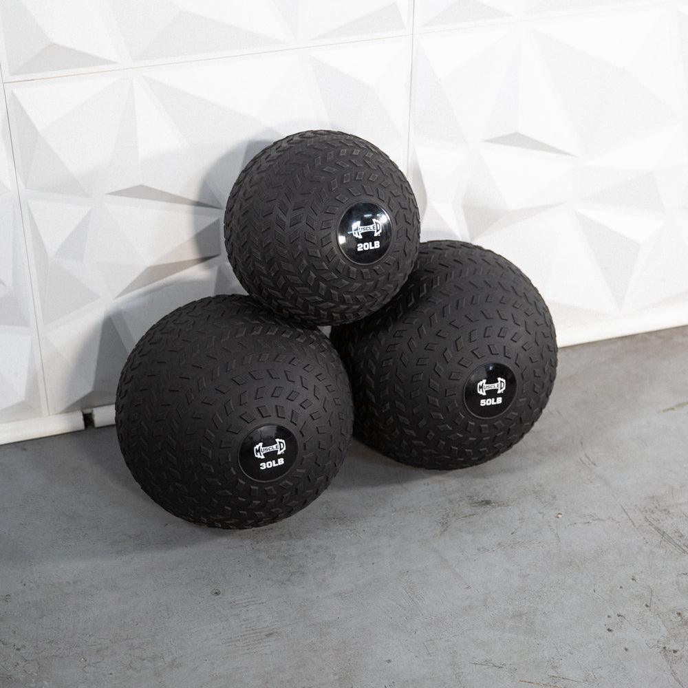 Muscle D Fitness - Slam Ball - Tire Track Design - Thick Outer Shell